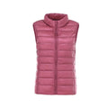 Doudoune d'hiver chaude pour femme, col montant, gilets en fibre, gilets courts, doudoune en résine blanche, gilet noir