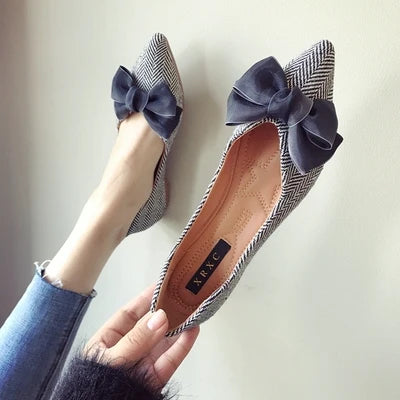 Ballerines Plates à Bout Pointu et Nœud Papillon – Du 31 au 46