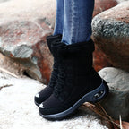 Nouvelles bottes d'hiver pour femmes bottes de neige chaudes de haute qualité à lacets bottines confortables bottes de randonnée imperméables en plein air taille 36-42