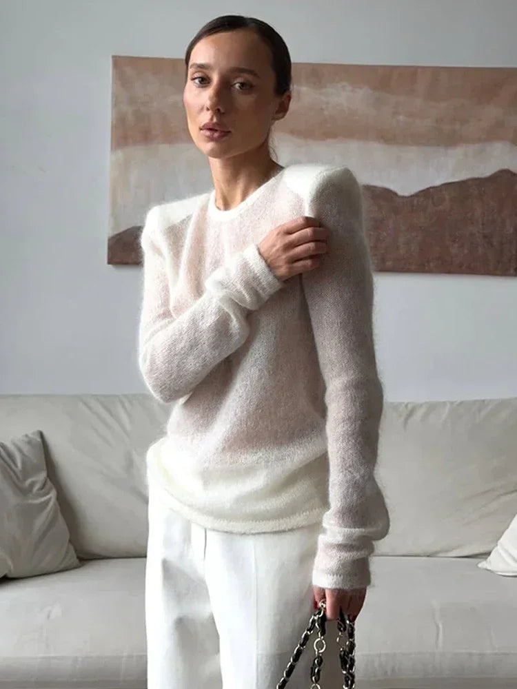 Pull Chic Marron à Col Écharpe – Élégance Bureau & Quotidien