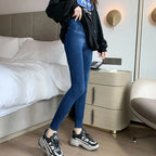 Legging Chaud en Coton Modal & Faux Denim – Haute Élasticité & Confort Slim