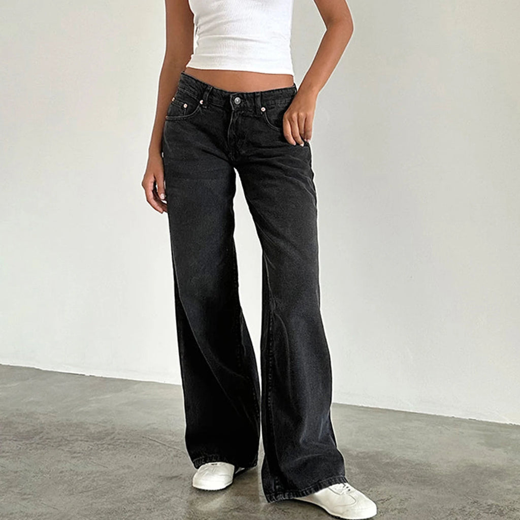 Jean Baggy Y2K pour Femme – Coupe Droit Style Boyfriend & Streetwear
