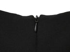 Les nouveaux produits pour femmes ETJ 2025 sont élégants et élégants Robe courte à col bateau et manches courtes avec robe noire plissée