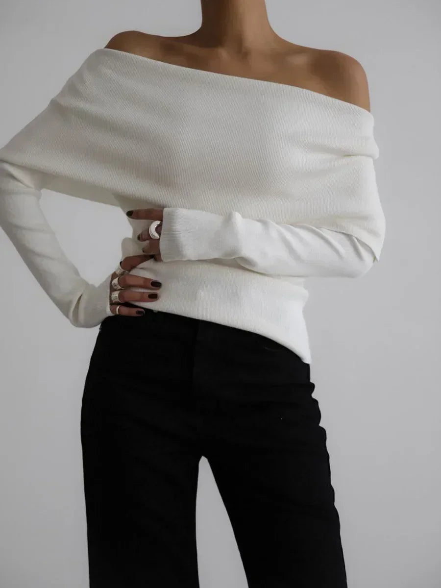 Haut Asymétrique Épaules Dénudées pour Femme - Orinchic