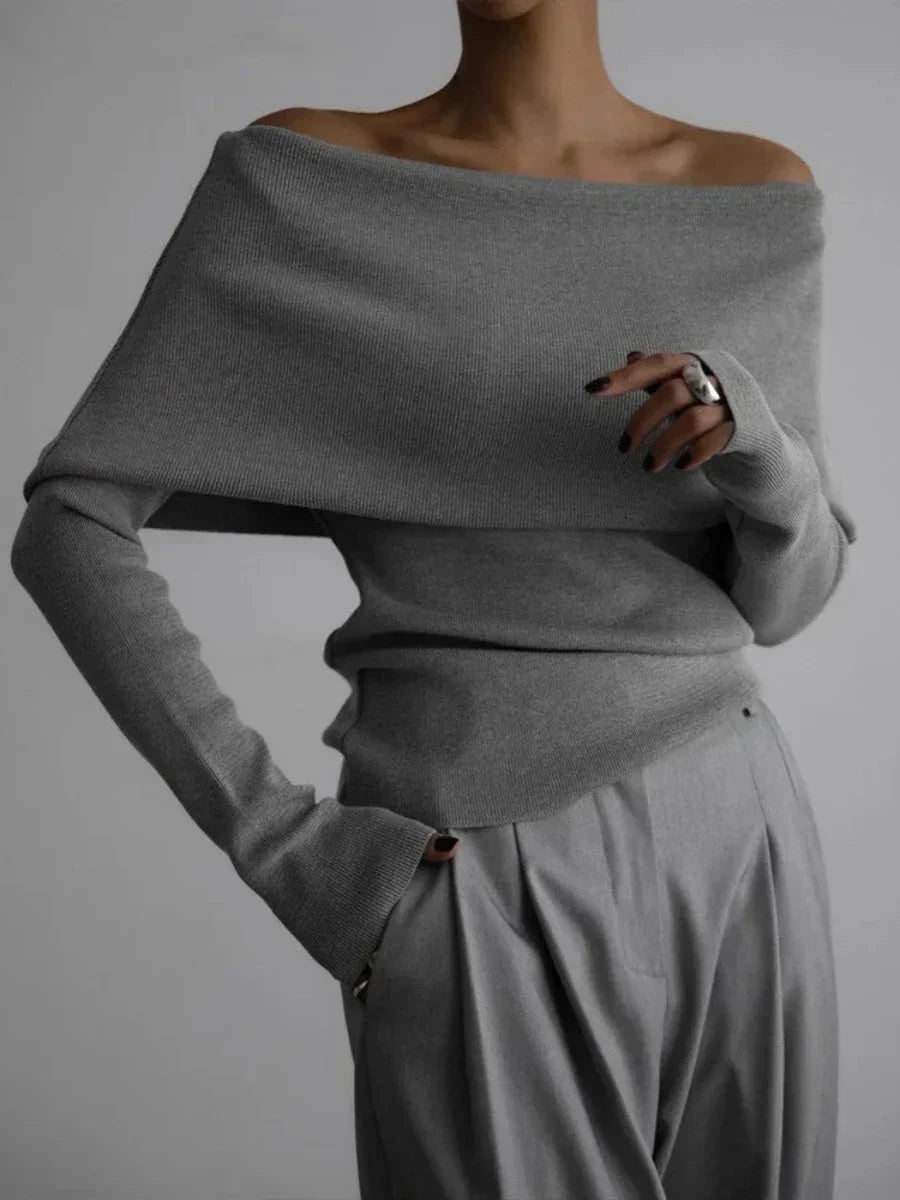 Haut Asymétrique Épaules Dénudées pour Femme - Orinchic