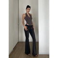 Body Dos Nu en Soie Femme - Top Sexy Slim Womengaga
