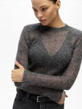 Pull Élégant en Maille Fine pour Femme – Chandail Doux en Laine et Mohair Coupe Ajustée