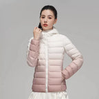 Doudoune dégradée pour femme, veste à capuche ultra légère, coupe couvertes, maintien au chaud, créateur de luxe, automne, hiver, nouvelle mode, 2022