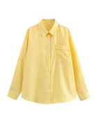 Chemise à Rayures à Manches Longues pour Femme – Style Streetwear Chic