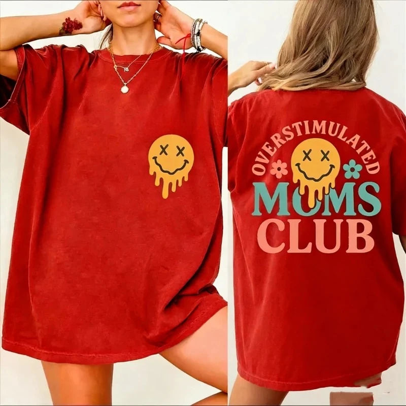 T-Shirt Maman Surstimulée 100% Coton - Humour Fête des Mères