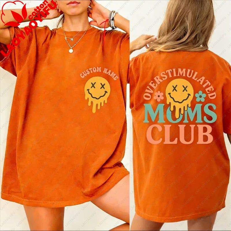 T-Shirt Maman Surstimulée 100% Coton - Humour Fête des Mères