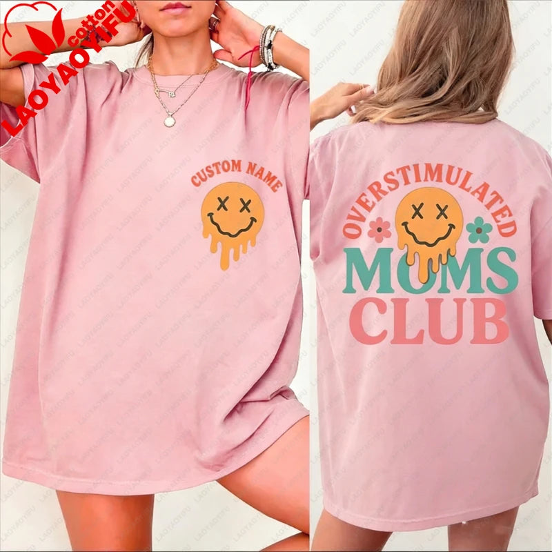 T-Shirt Maman Surstimulée 100% Coton - Humour Fête des Mères