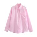 Chemise à Rayures à Manches Longues pour Femme – Style Streetwear Chic