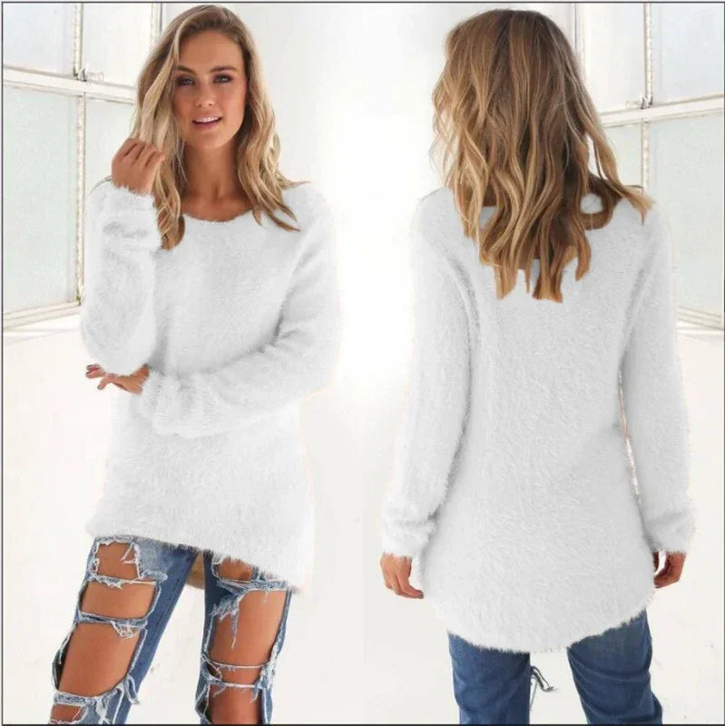 Pull Oversize en Coton Décontracté pour Femme – Sweat Col Rond Coupe Ample Style Hipster Streetwear