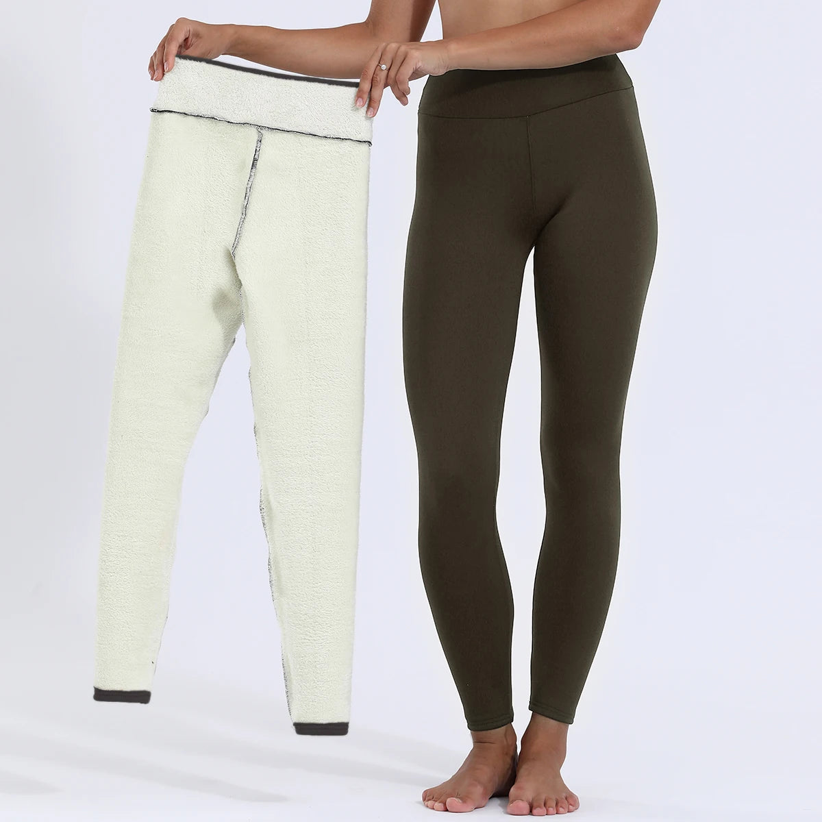 Leggings Thermiques d'Hiver en Velours pour Femme – Taille Haute & Sans Couture