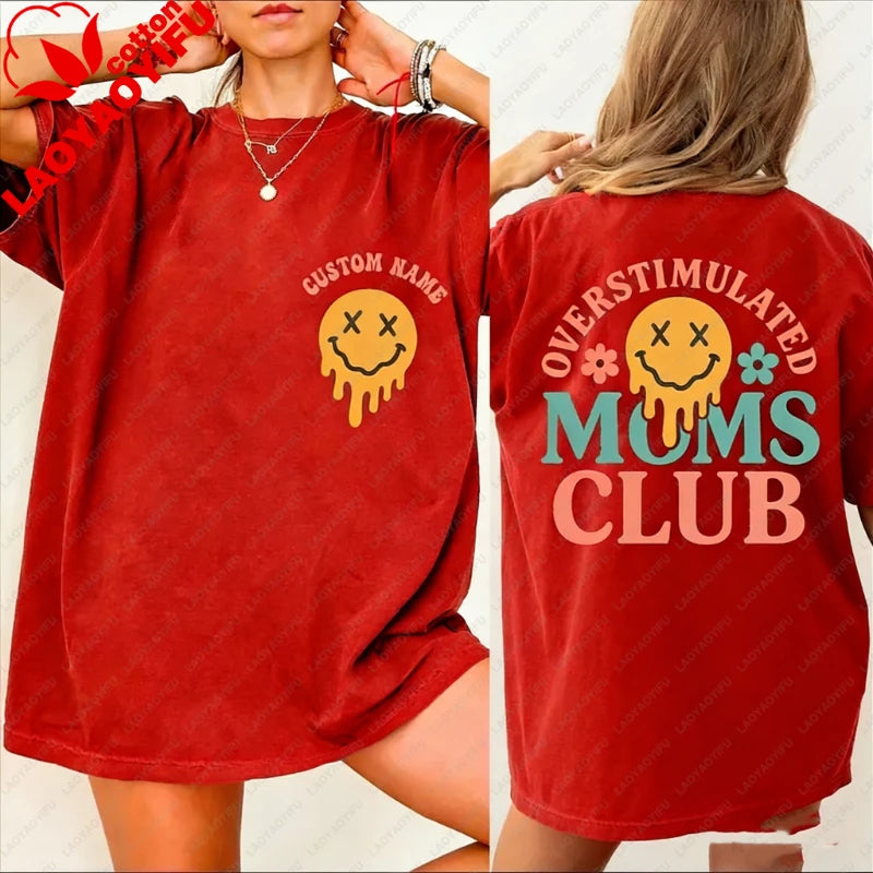 T-Shirt Maman Surstimulée 100% Coton - Humour Fête des Mères