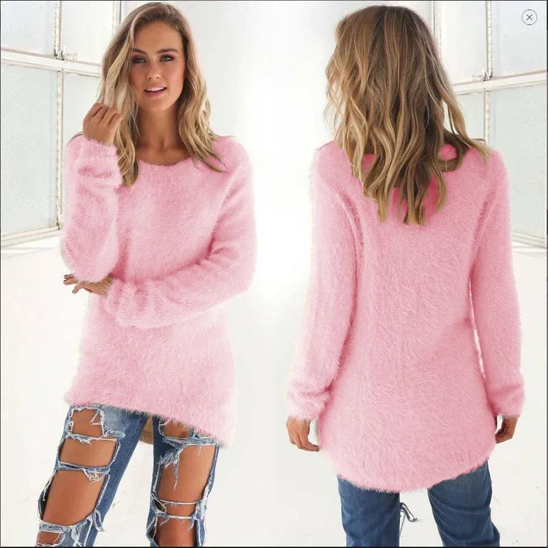 Pull Oversize en Coton Décontracté pour Femme – Sweat Col Rond Coupe Ample Style Hipster Streetwear