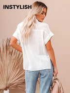 Tunique Oversize en Coton et Lin – Chemisier d'Été Vintage Style Harajuku