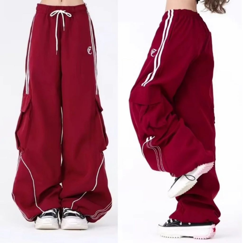 Pantalon Cargo Y2K à Jambes Larges – Style Streetwear Gothique & Hip Hop