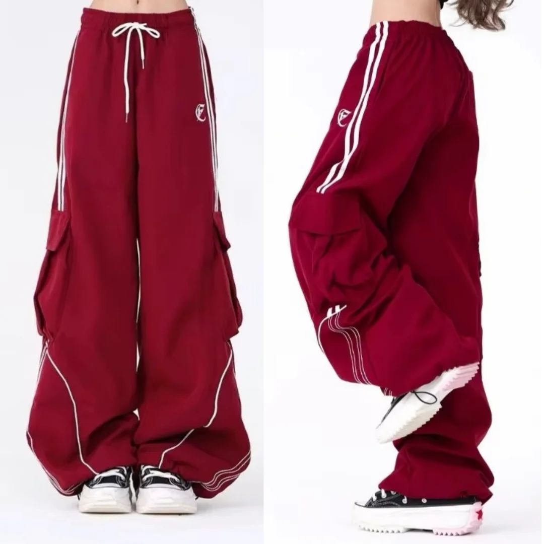 Pantalon Cargo Y2K à Jambes Larges – Style Streetwear Gothique & Hip Hop