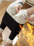 Leggings Thermiques d'Hiver en Velours pour Femme – Taille Haute & Sans Couture