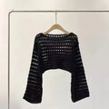 Haut de Plage en Maille Ajourée Style Boho - Crop Top Crochet