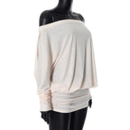 T-Shirt Asymétrique Épaule Dénudée - Haut Fluide Sexy