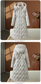 Parka longue à capuche pour femmes, manteaux, pardessus solide, simple boutonnage, manches longues, col montant, bureau, décontracté, automne hiver 2025