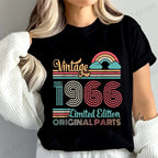 T-Shirt Anniversaire Vintage 1966 - Édition Limitée 60 Ans