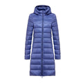 Combinaison à capuche en duvet de canard blanc pour femme, ultra légère, pliable, X-long, mère d'âge moyen, décontracté, nouvelle arrivée, 2024