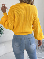 Pull Chaud à Manches Lanternes pour Femme - LUSMAY