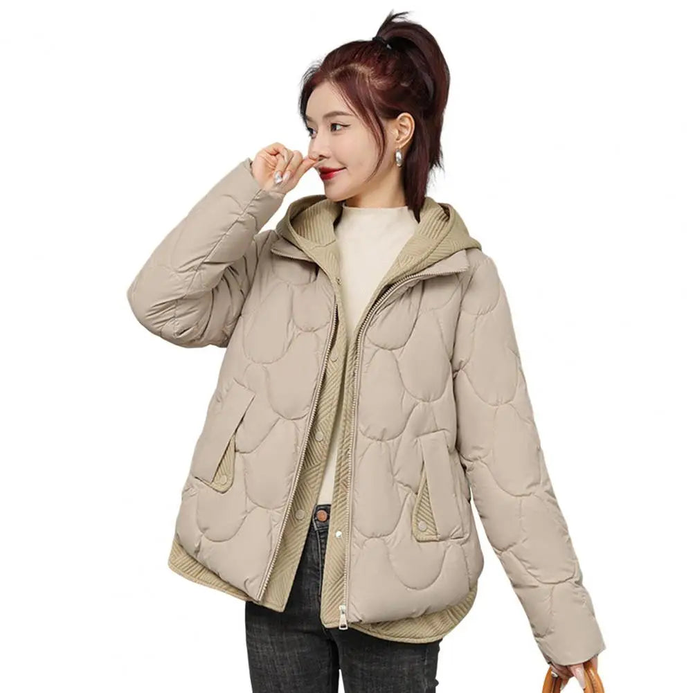 Veste matelassurera vintage surdimensionnée pour femme, mode coréenne, streetwear chaud, vestes rembourrées en coton léger, vêtements d'extérieur décontractés, hiver