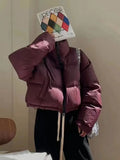 Veste courte rembourrée en coton à col montant pour femme, parkas épaisses, manteau chaud, nouvelle version coréenne, hiver