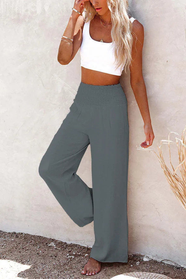 Pantalon en Lin et Coton pour Femme – Coupe Bloomers Fluide et Style Zen