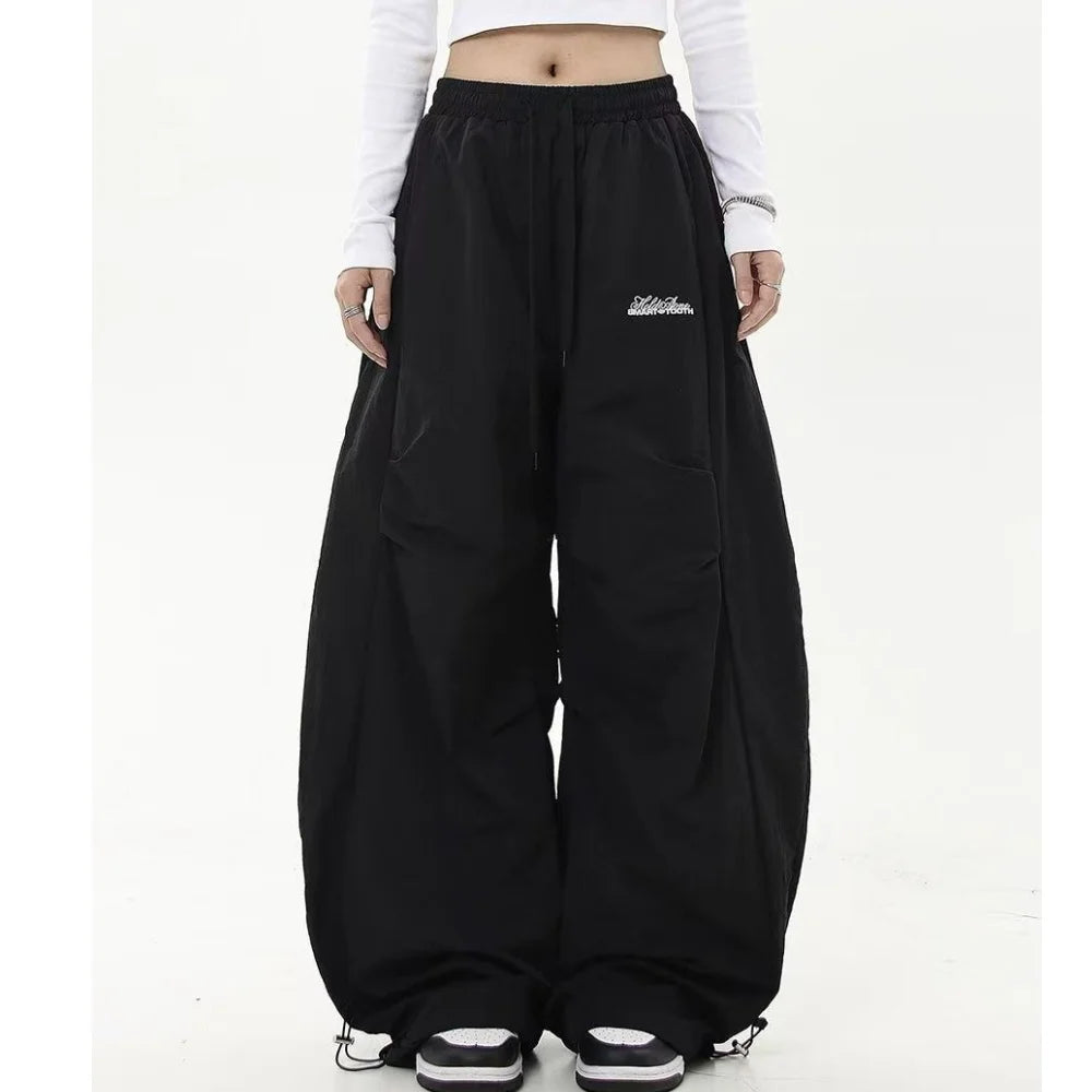 Pantalon Cargo Y2K à Jambes Larges – Style Streetwear Gothique & Hip Hop