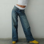 Jean Baggy Y2K pour Femme – Coupe Droit Style Boyfriend & Streetwear