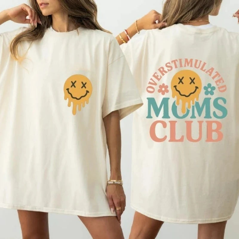 T-Shirt Maman Surstimulée 100% Coton - Humour Fête des Mères