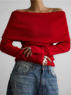 Haut Asymétrique Épaules Dénudées pour Femme - Orinchic