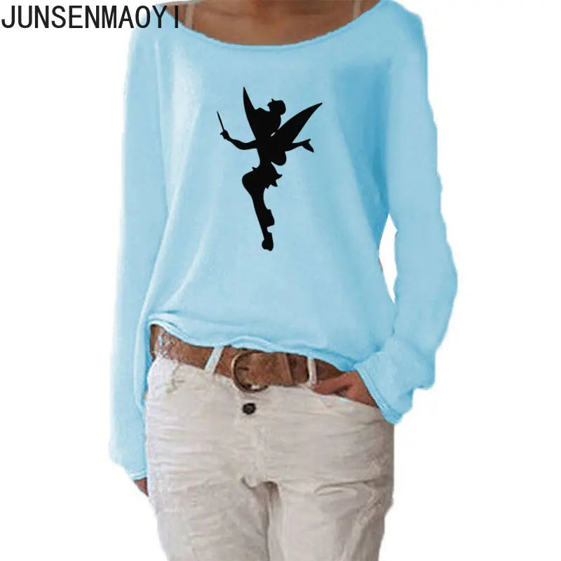 T-Shirt Manches Longues Humour Femme - Haut Fluide Stretch