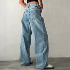 Jean Baggy Y2K pour Femme – Coupe Droit Style Boyfriend & Streetwear