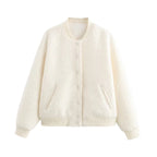 HH 2025 vestes beiges solides décontractées pour femmes printemps à manches longues simple boutonnage avec poches col montant manteaux de mode
