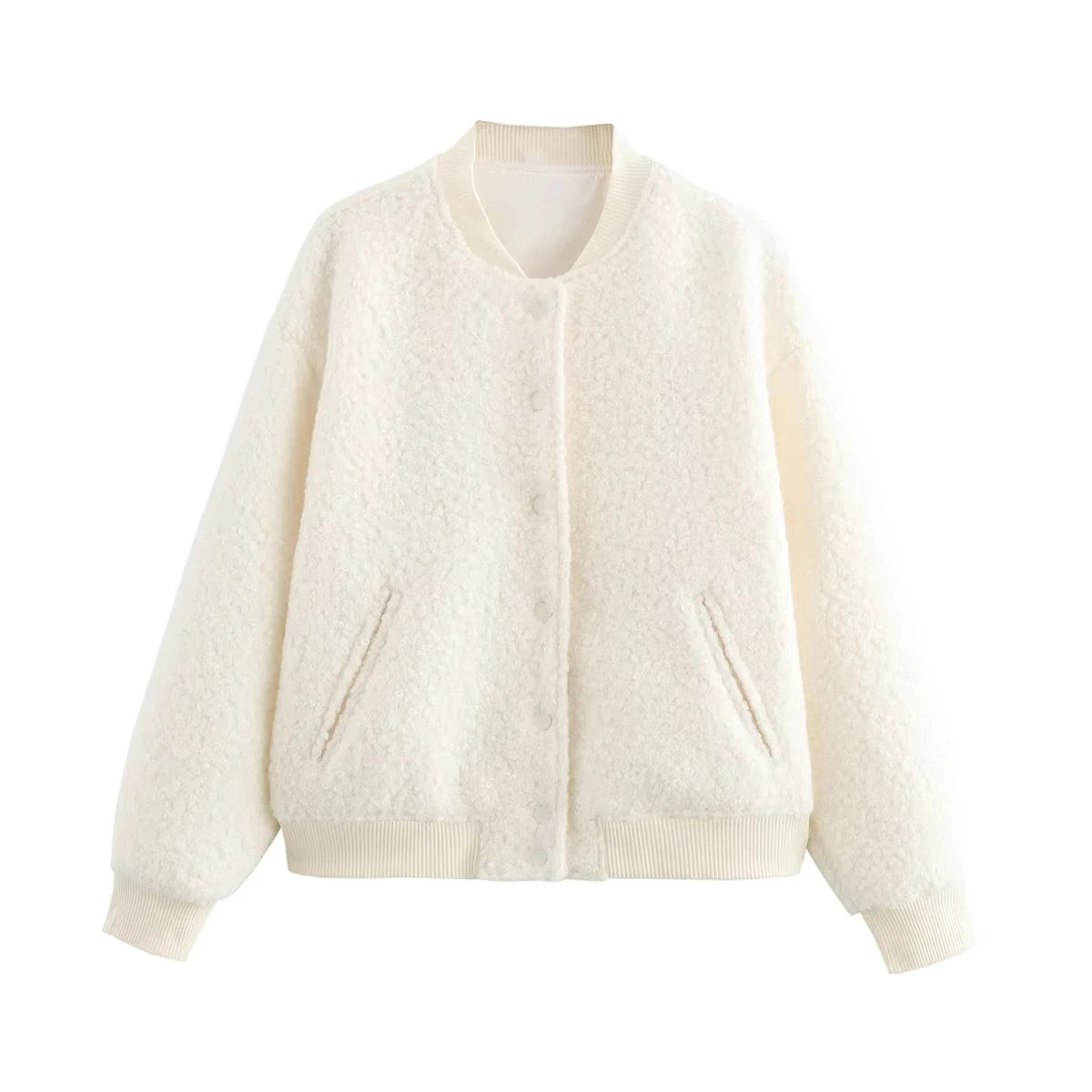 HH 2025 vestes beiges solides décontractées pour femmes printemps à manches longues simple boutonnage avec poches col montant manteaux de mode