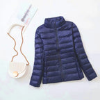 Doudoune Ultra-Légère pour Femme – Manteau Fin en Duvet de Canard Blanc à Capuche & Portable