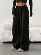 Pantalon de Jogging Ample à Jambes Larges - Style Streetwear Hiver