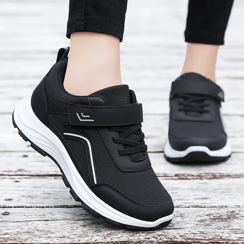Baskets Velcro Respirantes et Confortables pour Femme, Chaussures de Marche Décontractées, Nouvelle Collection Automne et Hiver