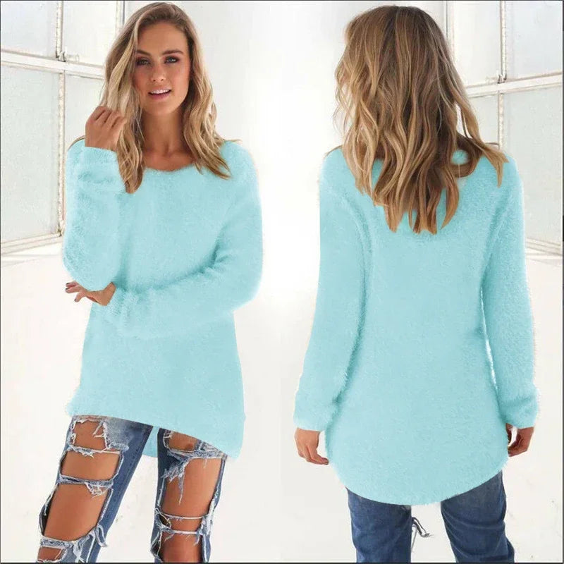 Pull Oversize en Coton Décontracté pour Femme – Sweat Col Rond Coupe Ample Style Hipster Streetwear