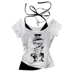 Crop Top Hunter x Hunter - T-Shirt Killua Hisoka Y2K