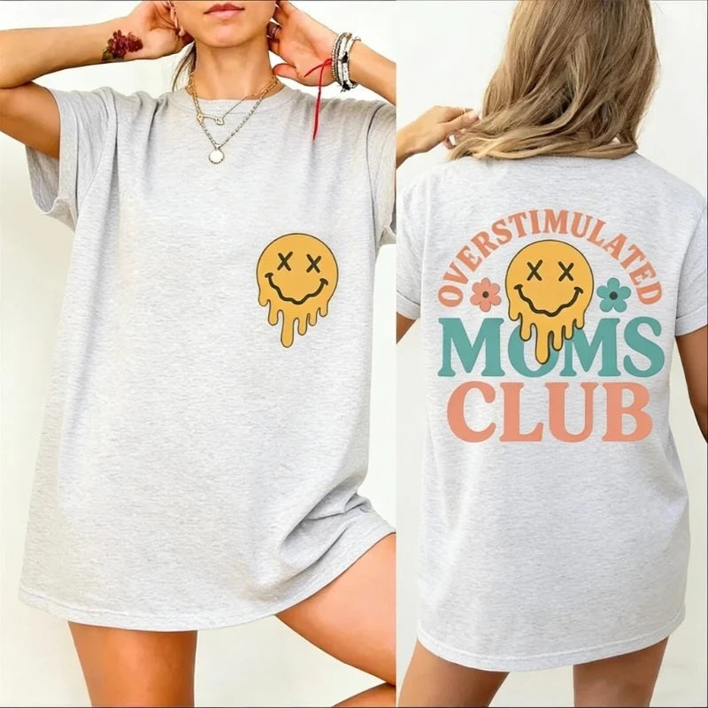 T-Shirt Maman Surstimulée 100% Coton - Humour Fête des Mères