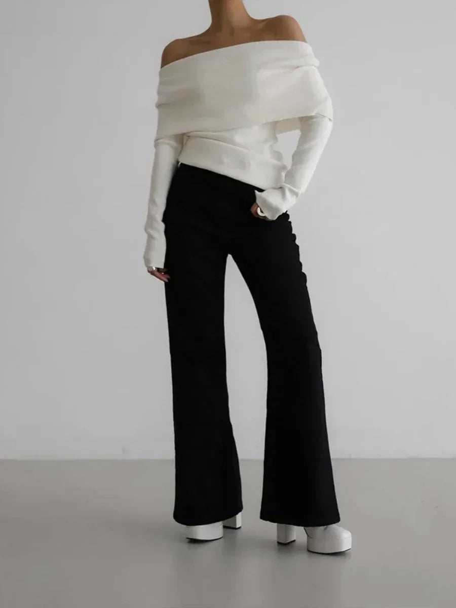 Haut Asymétrique Épaules Dénudées pour Femme - Orinchic