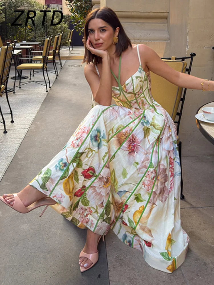 Robe longue à bretelles pour femmes, Sexy, plissée, col en v, dos nu, sans manches, ligne a, Robes de vacances, couleur unie, décontractée, été, 2025